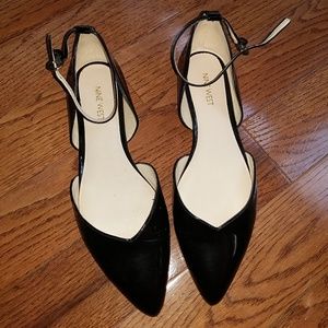 Nine West shiny leather flats